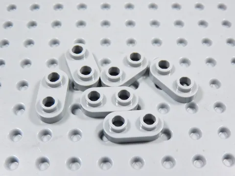 LEGO Lot of 6 Light Bluish Gray 1x2 Rounded Corner Plates w/ Open Studs BC