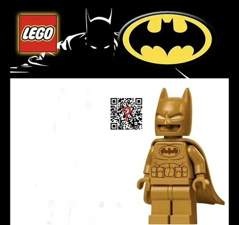 LEGO Batman Instruction Cover Promo from set #76330 Batman Logo Gold Batman