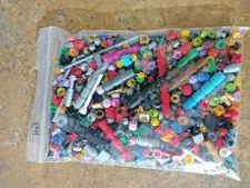 Lot of 4 oz of mixed/assorted small multi-colored LEGO pieces USED but good