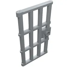 5x LEGO® Part 60621 - Door 1 x 4 x 6 Barred with Stud Handle
