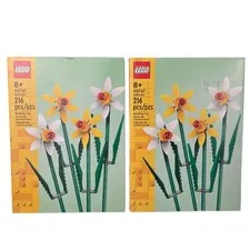 (LOT 2) LEGO Daffodils 40747 Flower Building Set 216 PCS Botanical New Sealed