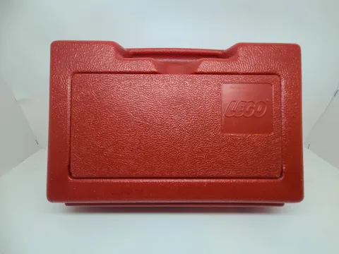 Vintage Lego Red Plastic Carrying Case ~ Storage Box ~ Made in USA (1980’s)