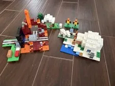 Lego Minecraft Lot As Shown Polar Bear Igloo Nether Railway Extra Pieces