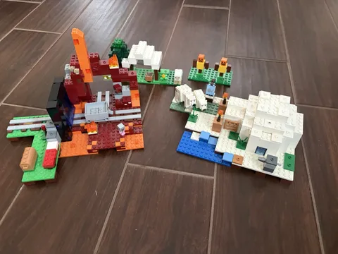 Lego Minecraft Lot As Shown Polar Bear Igloo Nether Railway Extra Pieces