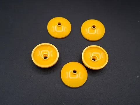 LEGO - 5x - Dish - Shell - 3x3 Inverted Radar - Yellow - Yellow - 43898