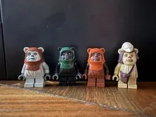 LEGO Star Wars Ewok Minifigure Lot Tokkat Logray Wicket Chief Chirpa