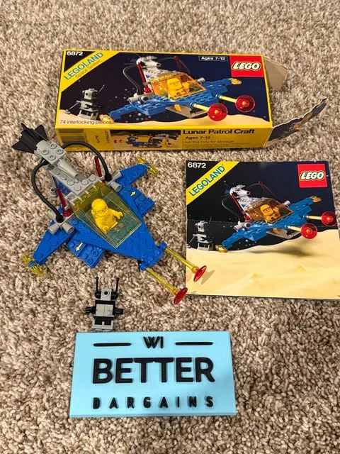 LEGO Legoland Space Set 6872 Lunar Patrol Craft 100% Complete w/ Box & Manual