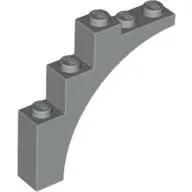 LEGO Part 2339 - Light Gray Brick Arch 1 x 5 x 4 [Continuous Bow]