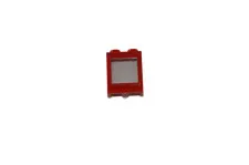 Lego® 12V TRAIN Railway Window 2x2 RED with Glas