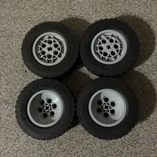 Set of 4 Lego Tire 62.4 x 20 S Gray Wheel