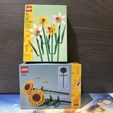 LEGO Botanicals: Daffodils #40747 And  Sunflowers  #40524  Both New