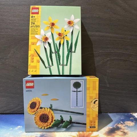 LEGO Botanicals: Daffodils #40747 And  Sunflowers  #40524  Both New