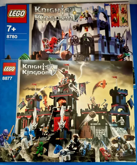 Lego 8877 Knights Kingdom Vladeks's Dark Fortress And 8780 Manuals ONLY No Brick