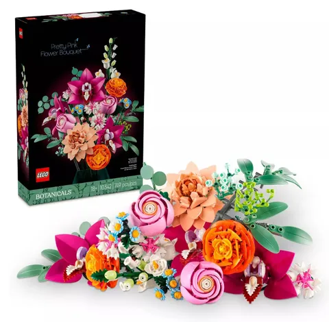 LEGO Botanicals Pretty Pink Flower Bouquet for Home Decor 10342