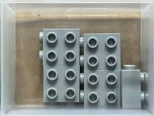 LEGO Parts - Light Bluish Gray Brick 1 x 2 x 1 2/3 Studs Side - No 22885 - QTY 5