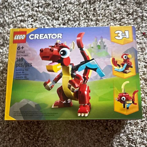 LEGO Creator 3-in-1 Red Dragon 31145 Complete Set 149 pcs Age 6+