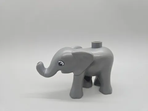 Lego Duplo Figure Elephant Baby (Small) 3" Long slate gray