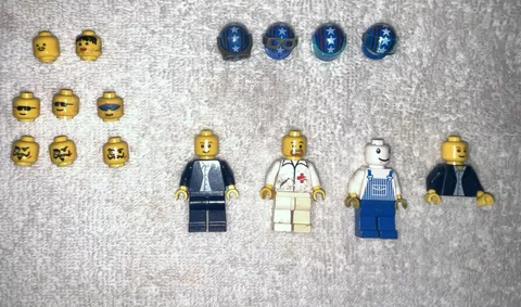LEGO Heads, Helmets and Mini Figs Lot
