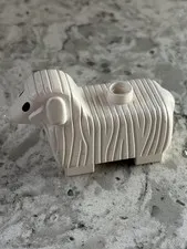 LEGO Duplo Minifigures White Sheep with Black Eyes Farm Animal Figure