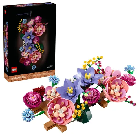 LEGO Botanicals Flower Wall Home D�cor, 879 Pieces