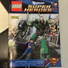 LEGO DC Comics 6862 Super Heroes Superman Instruction Manual Only!