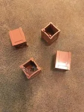 Lego reddish brown box/container x4