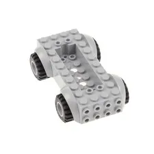 1x LEGO Chassis 5x10x2 Light Gray Fenders Wheel Gray Vehicle 6014bc05 11650c01