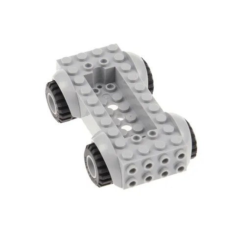 1x LEGO Chassis 5x10x2 Light Gray Fenders Wheel Gray Vehicle 6014bc05 11650c01