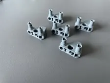 Lego Dark Bluish Gray Bionicle Rhotuka Connector Block, 50901 Lot Of 5