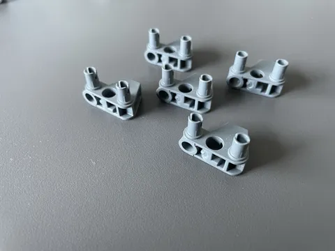 Lego Dark Bluish Gray Bionicle Rhotuka Connector Block, 50901 Lot Of 5