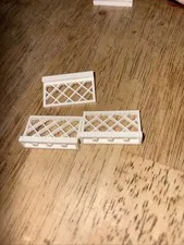 3pcs  1980s LEGO White Fence 1 x 4 x 2 Lattice 6971 6874 6384 6384 6385 3678 132
