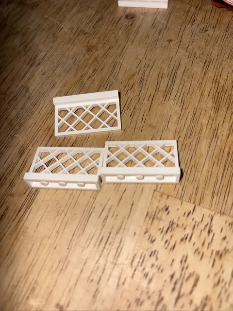 3pcs  1980s LEGO White Fence 1 x 4 x 2 Lattice 6971 6874 6384 6384 6385 3678 132