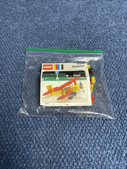 LEGO Legoland 430 Biplane 100% Complete W/Instructions Good Shape