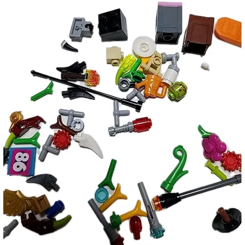 LEGO PARTS BULK LOT Minifigure Weapons Head 65 Pieces Halloween Variety 