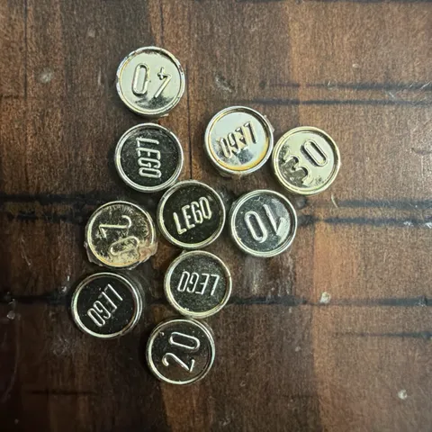 Lego Vintage Gold Coins Lot X10 Multiple Denominations