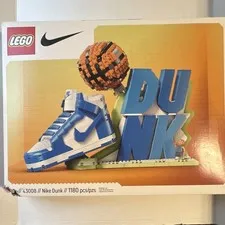 LEGO Nike Dunk 43008 Display Set 1180 Pcs Age 18+ B'Ball Head 10in