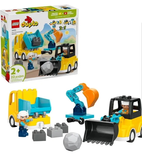 LEGO DUPLO 10975 3-in-1 Construction Vehicles Set