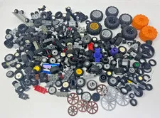 LEGO LOT OF ASSORTED TIRES AND AXLES 2LB. 8 OZ.