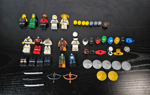 LEGO Ninjago Minifigure Parts Lot Figures Torsos Weapons Masks Accessories Bulk