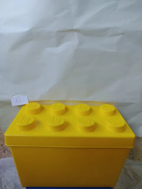 Large LEGO Storage Brick Case 8 Stud Yellow Container Plastic Bin/Box EMPTY 14x7