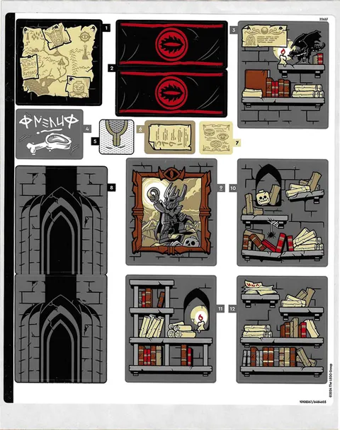 LEGO STICKER SHEET 10333 BARAD-DUR New of set
