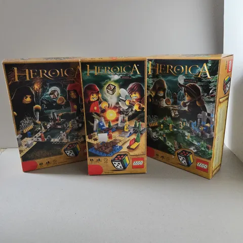 Lego Heroica Lot of 3: Nathuz (3859), Waldurk (3858), Draida (3857) - Incomplete