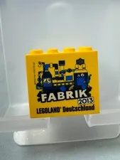 Lego Collectible Brick Custom Brick 2x4x3 Yellow Legoland Factory 2013