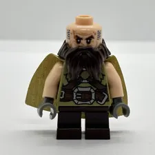 LEGO The Hobbit Dwalin the Dwarf Minifigure w/ Cape - Great condition