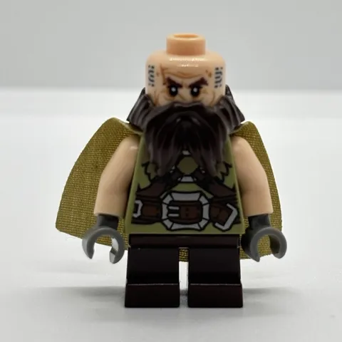 LEGO The Hobbit Dwalin the Dwarf Minifigure w/ Cape - Great condition
