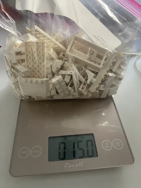 15 oz Lot of Used White Building Bricks – LEGO & Compatible Mixed