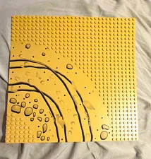 LEGO Beige Printed Baseplate / Plate Desert-Style Pattern 1 Piece