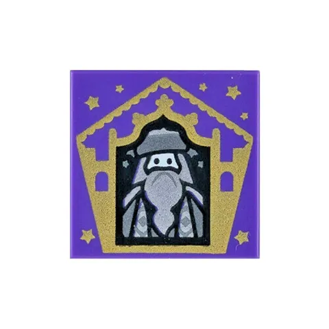 LEGO Harry Potter - Gold Albus Dumbledore Wizard Card 3068bpb1743 Tile [NEW]