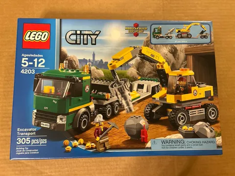 LEGO CITY: Excavator Transporter (4203)-Brand New In Factory Sealed Box