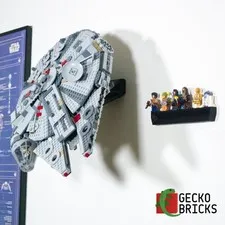 3D Printed Wall Mount for LEGO® Millennium Falcon (Sets 75257 & 75105)